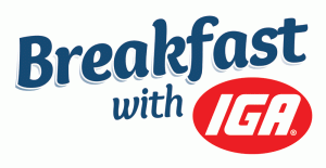 Breakfast with IGA logo