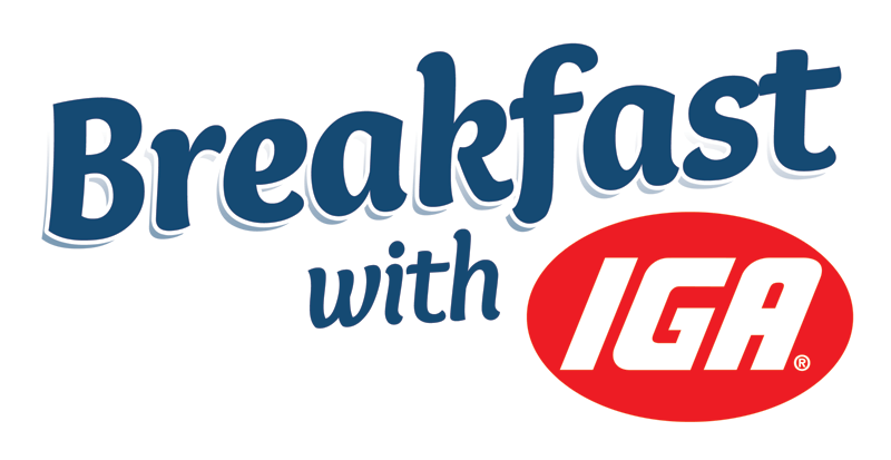 Breakfast with IGA logo