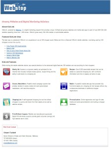 Landing page for Webstop